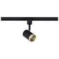 Nuvo 12-Watt LED Small Cylindrical Track Head - 3000K - Matte Black and Brushed Brass Finish TH637